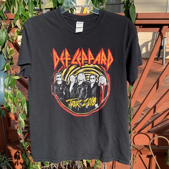 Def Leppard 2018 Dark Black Tour Tee, M - Picture 8 of 8